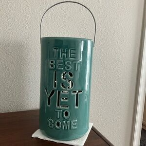 ‘The Best Is Yet To Come” Ceramic Candleholder